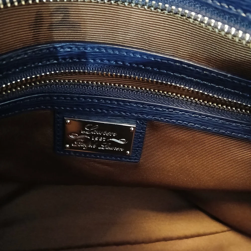 Lauren Ralph Lauren Black Leather Tote Bag - Picture 10 of 15